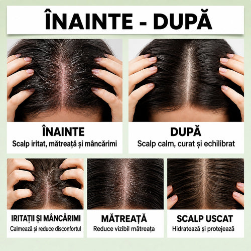 Șampon solid natural pentru scalp iritat – Reduce iritația, disconfortul, senzația de scalp gras și mâncărimea.