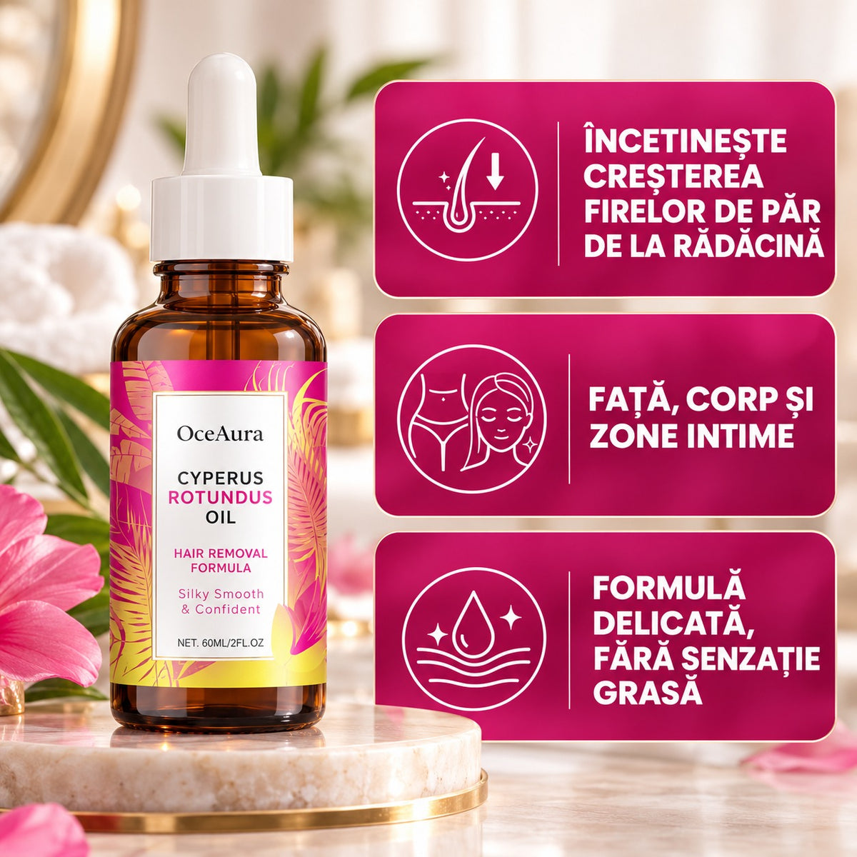 Ulei anti-creștere a firelor de păr – mai puține fire nedorite, mai puține zone iritate, piele fină mai mult timp