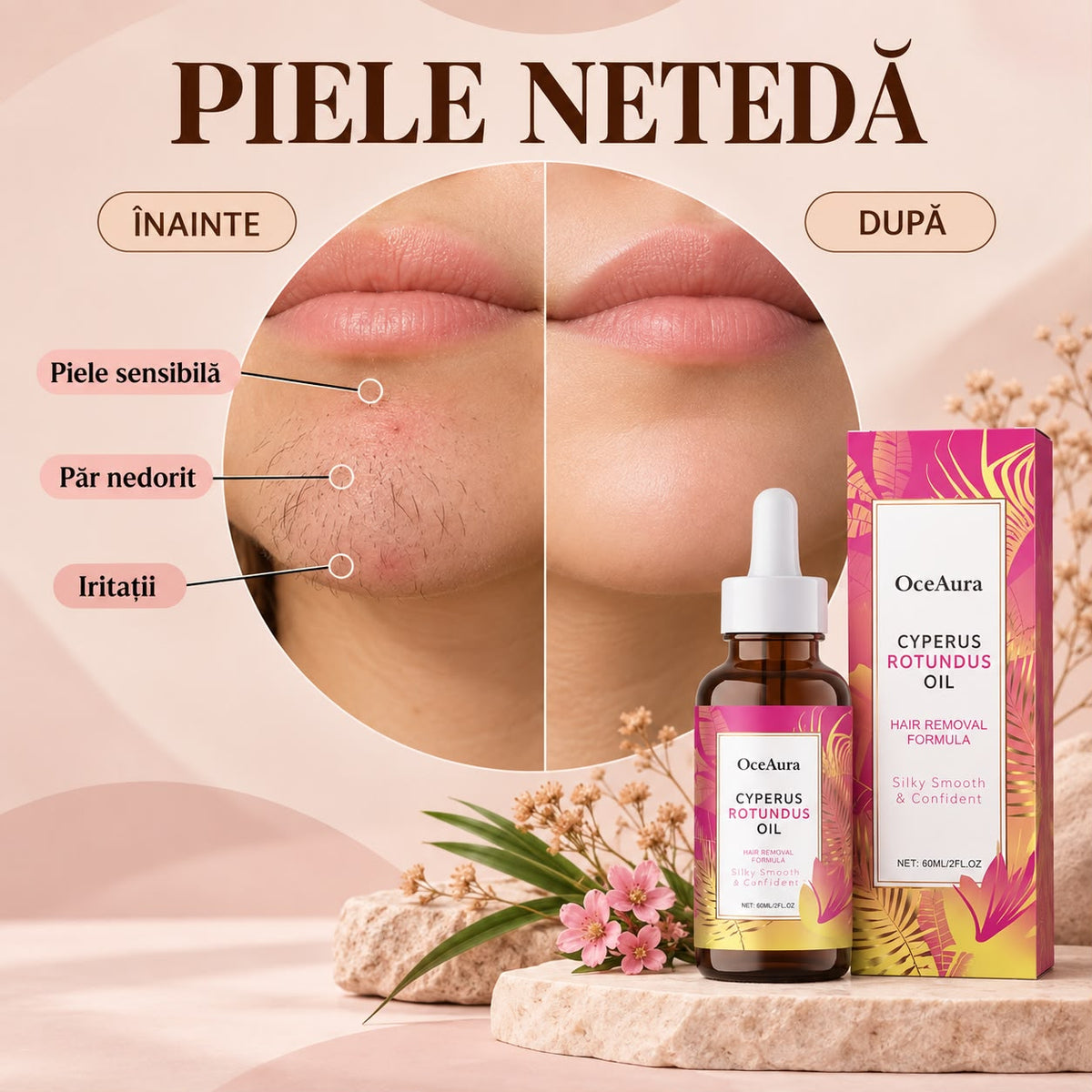 Ulei anti-creștere a firelor de păr – mai puține fire nedorite, mai puține zone iritate, piele fină mai mult timp
